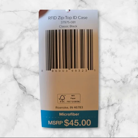 Vera Bradley Black Floral Wristlet - Picture 2 of 4